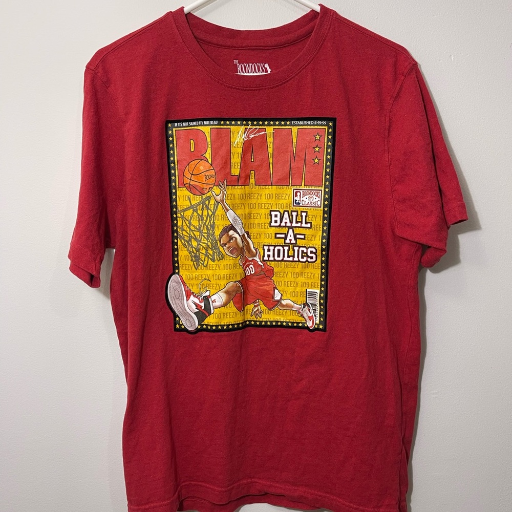 Vintage Large The Boondocks BLAM SLAM Parody Magazine Graphic Collector T Shirt